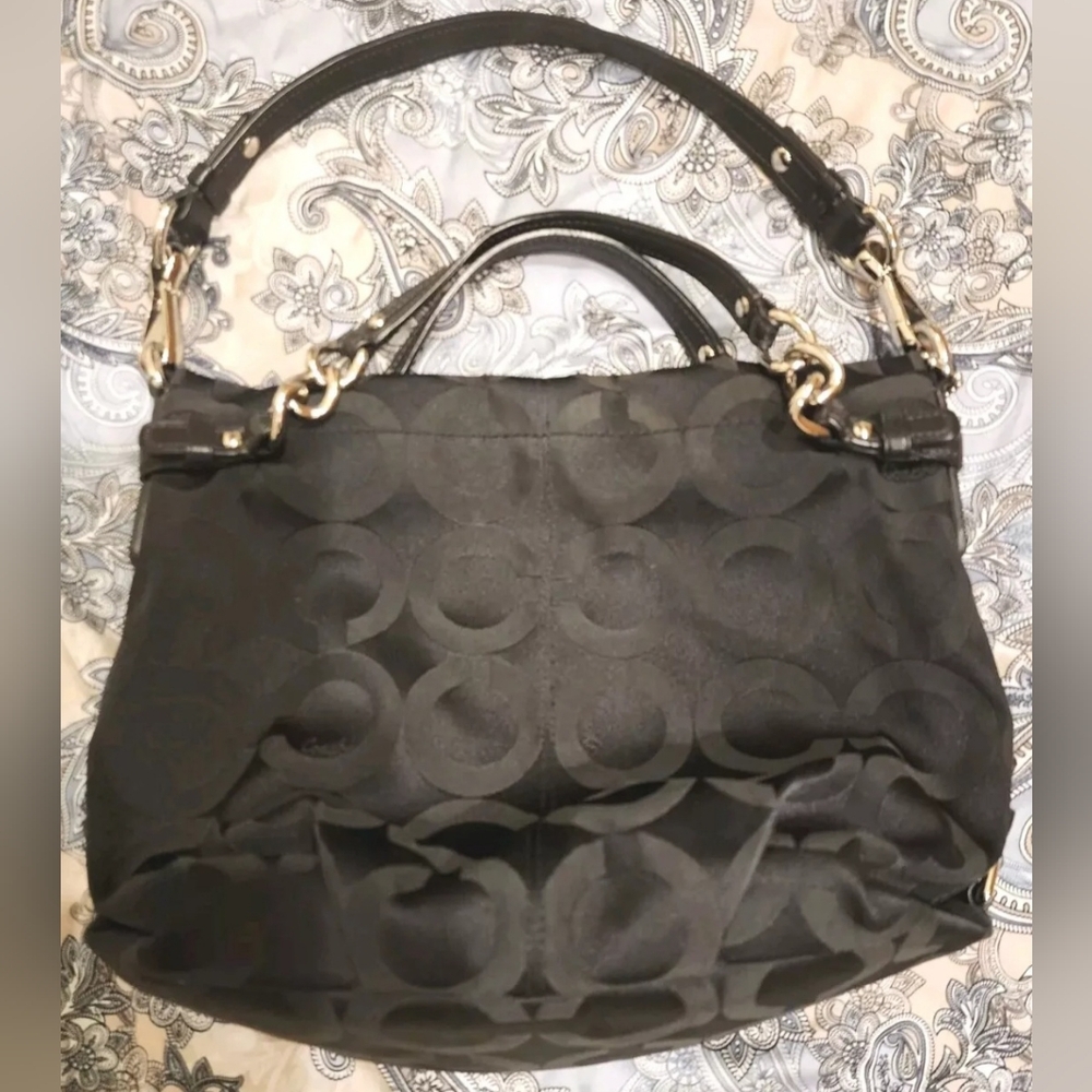 Coach "Brooke" Embroidered Sateen Jaquard Tote Purse